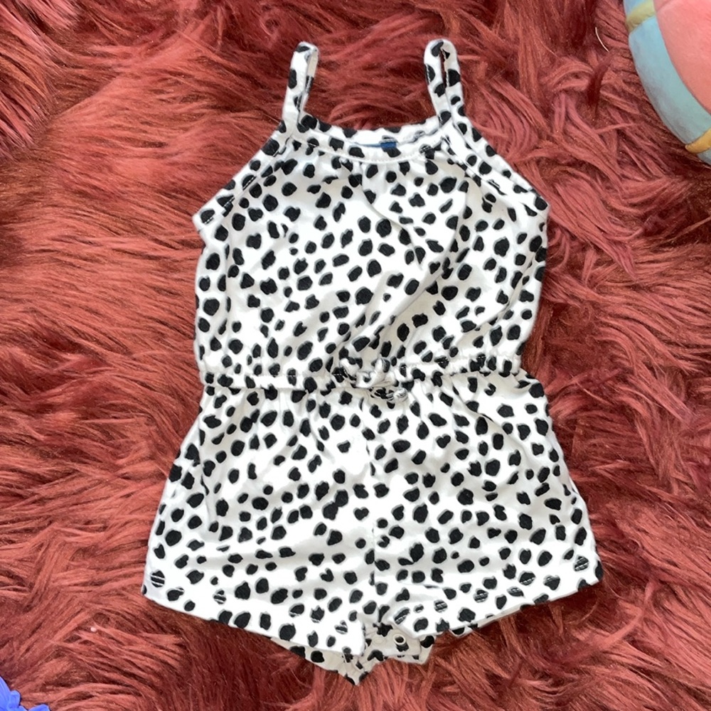 Old navy 3-6 mo Dalmatian short romper